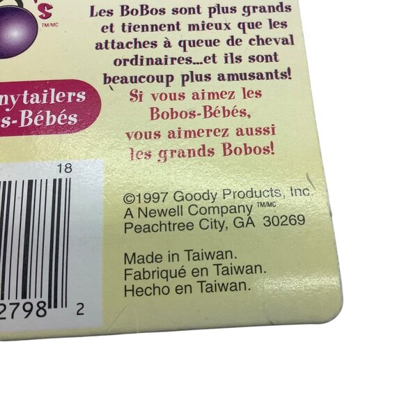 Vtg 1997 Goody Baby BoBos Ponytail Holders With Yellow & Green Dots NEW NOS 90s - Picture 3 of 3